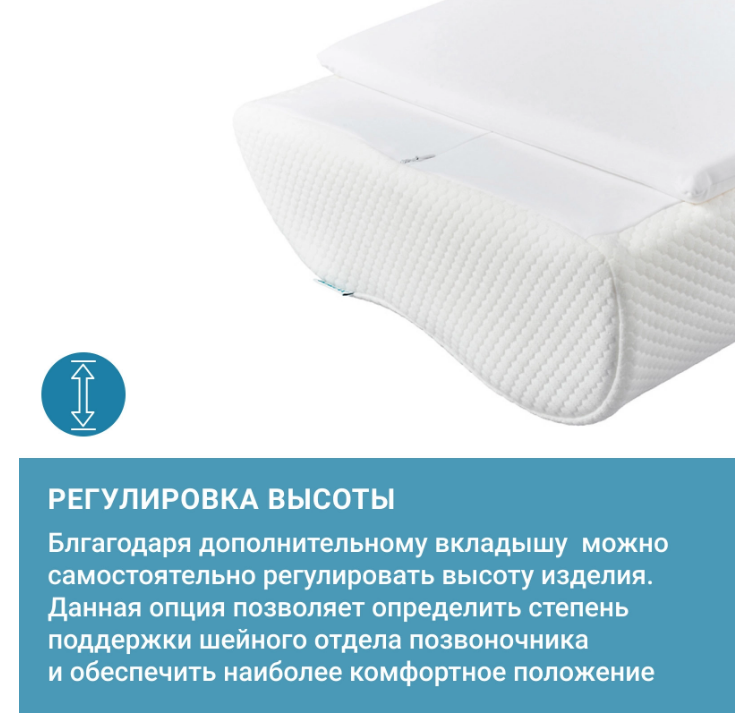 Подушка ортопедическая RESPECTA for man П05 Белая с эффектом памяти, Трелакс 60х38 купить в OrtoMir24